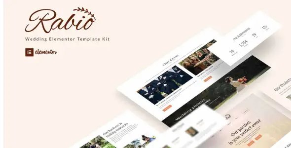Rabio – Wedding Event Organizer Elementor Template Kit